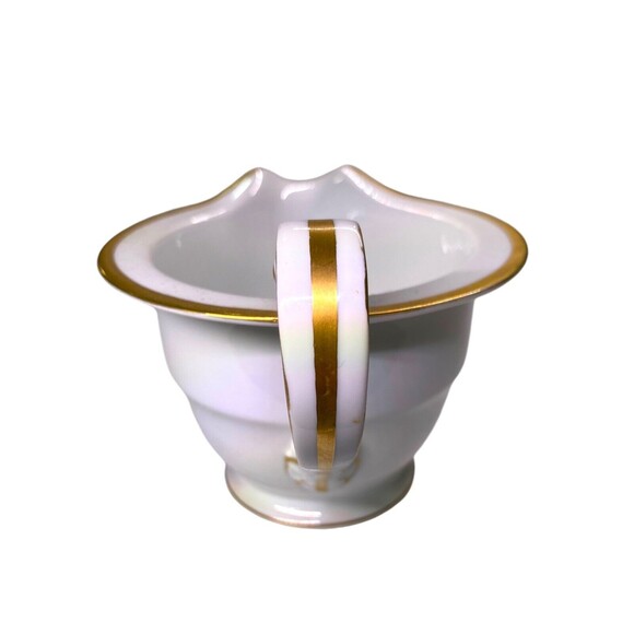 Noritake Patricia Small Creamer Pitcher 4982 White w/Gold Trim - Picture 2 of 9